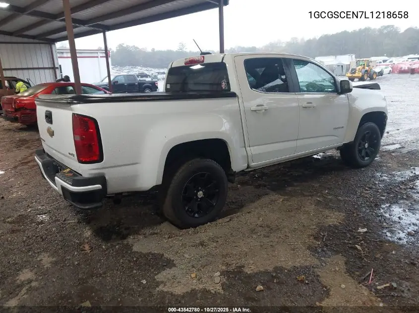 1GCGSCEN7L1218658 2020 Chevrolet Colorado 2Wd Short Box Lt
