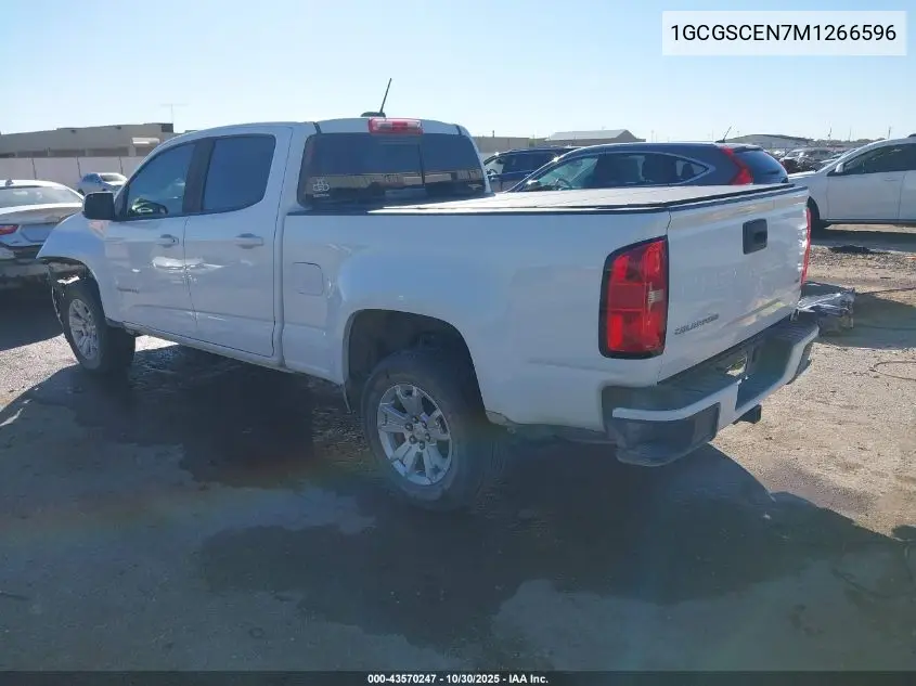 1GCGSCEN7M1266596 2021 Chevrolet Colorado 2Wd Long Box Lt