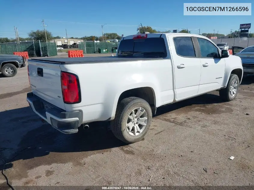 1GCGSCEN7M1266596 2021 Chevrolet Colorado 2Wd Long Box Lt