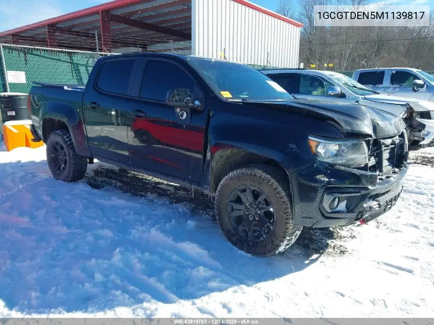 1GCGTDEN5M1139817 2021 Chevrolet Colorado 4Wd Short Box Z71