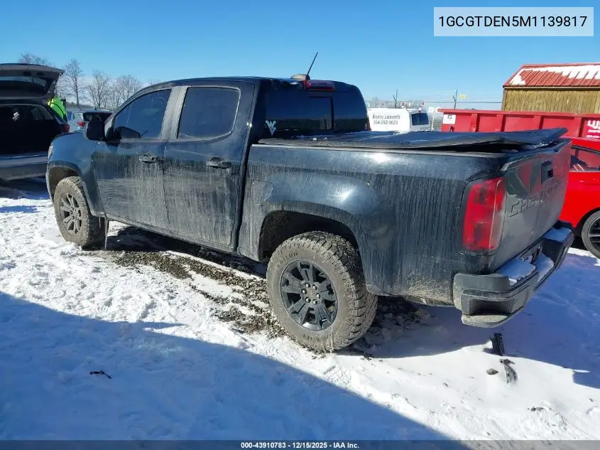 1GCGTDEN5M1139817 2021 Chevrolet Colorado 4Wd Short Box Z71