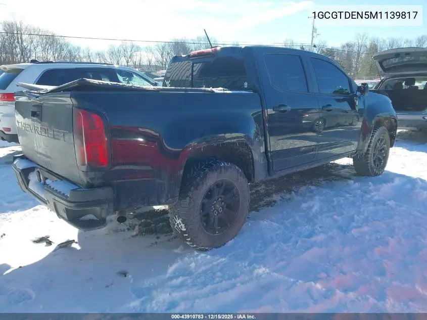 1GCGTDEN5M1139817 2021 Chevrolet Colorado 4Wd Short Box Z71