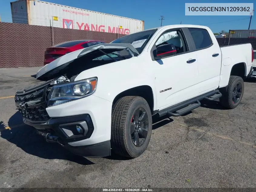 1GCGSCEN3N1209362 2022 Chevrolet Colorado 2Wd Short Box Lt
