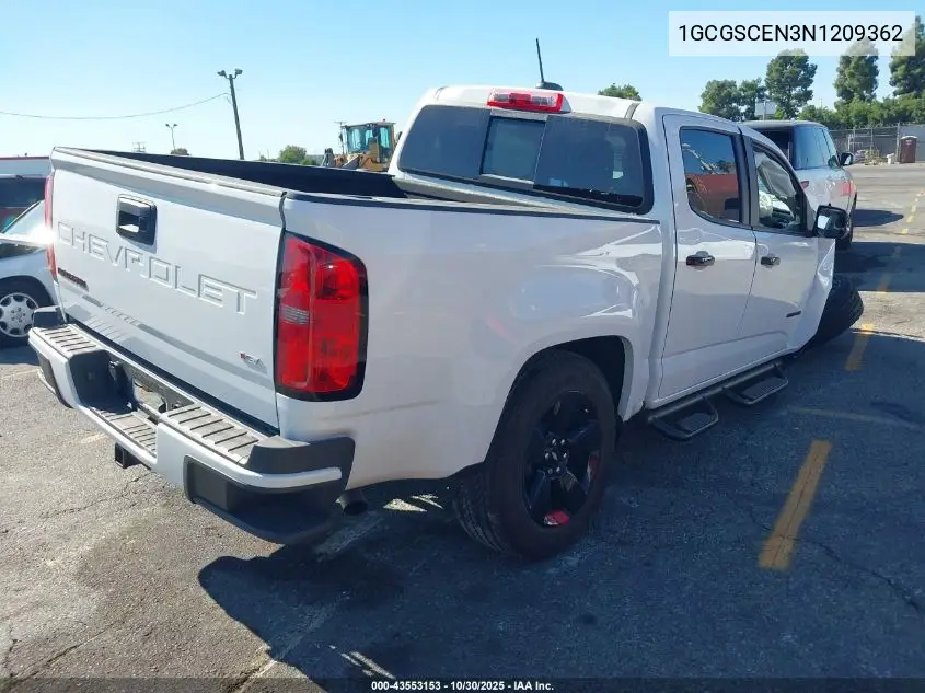 1GCGSCEN3N1209362 2022 Chevrolet Colorado 2Wd Short Box Lt