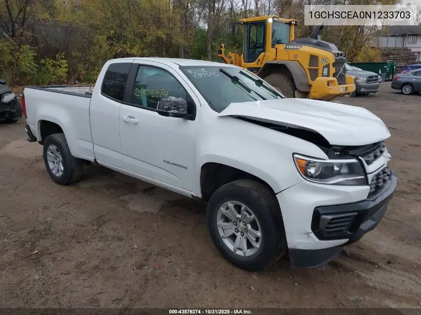 1GCHSCEA0N1233703 2022 Chevrolet Colorado 2Wd Long Box Lt