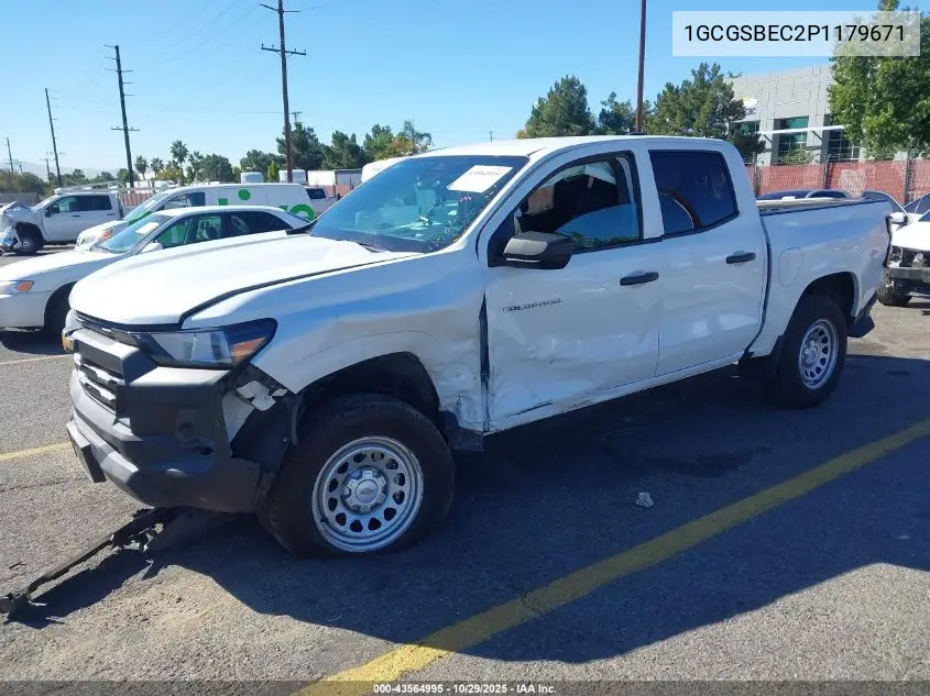 1GCGSBEC2P1179671 2023 Chevrolet Colorado 2Wd Short Box Wt