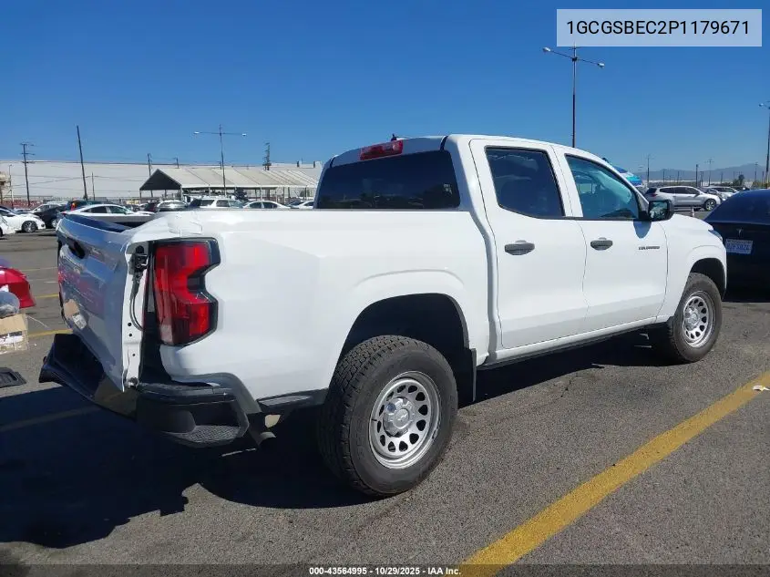 1GCGSBEC2P1179671 2023 Chevrolet Colorado 2Wd Short Box Wt