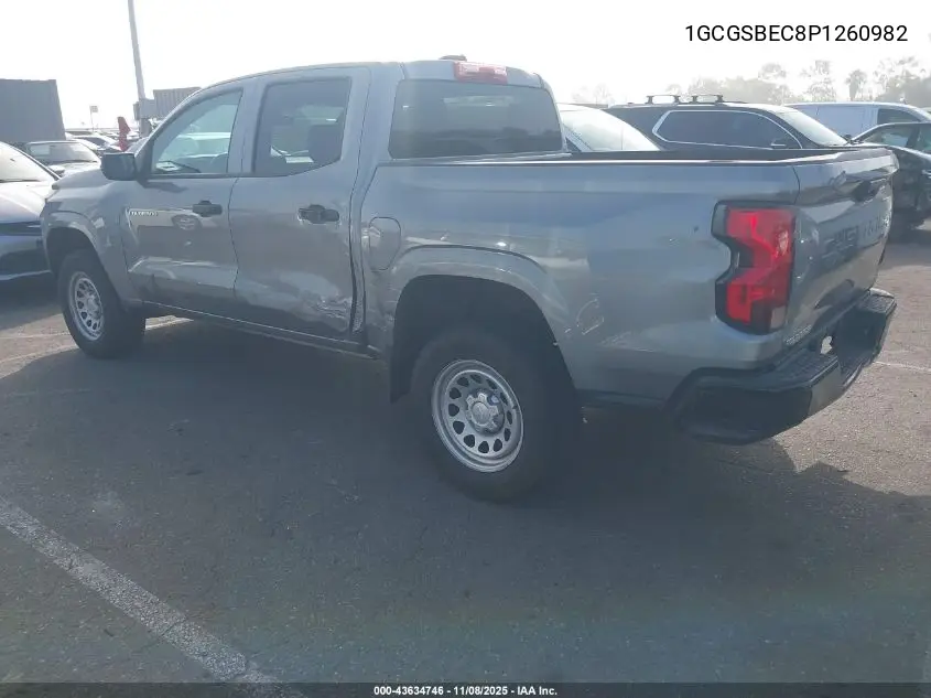 1GCGSBEC8P1260982 2023 Chevrolet Colorado 2Wd Short Box Wt