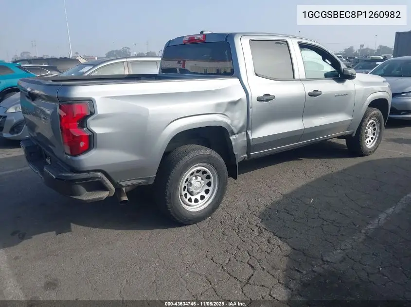 1GCGSBEC8P1260982 2023 Chevrolet Colorado 2Wd Short Box Wt