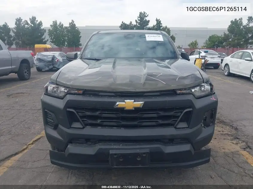 1GCGSBEC6P1265114 2023 Chevrolet Colorado 2Wd Short Box Wt