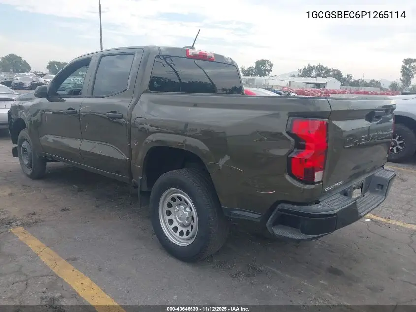 1GCGSBEC6P1265114 2023 Chevrolet Colorado 2Wd Short Box Wt