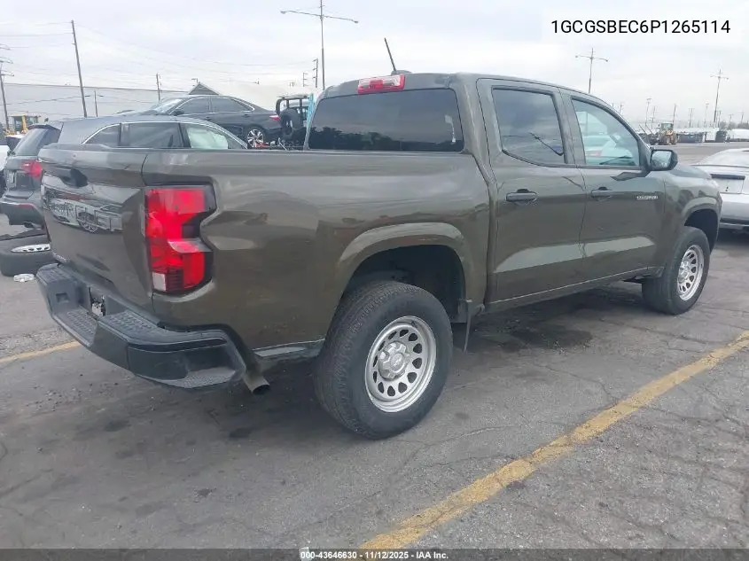 1GCGSBEC6P1265114 2023 Chevrolet Colorado 2Wd Short Box Wt