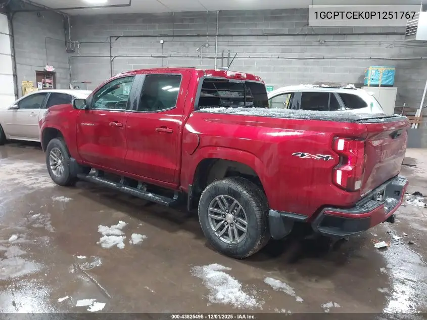 1GCPTCEK0P1251767 2023 Chevrolet Colorado 4Wd Short Box Lt