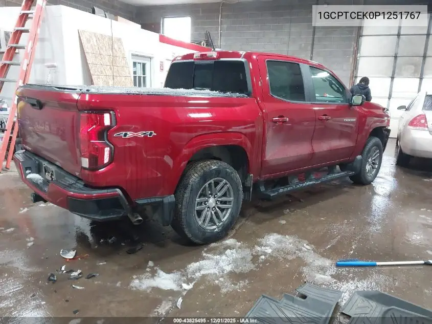 1GCPTCEK0P1251767 2023 Chevrolet Colorado 4Wd Short Box Lt