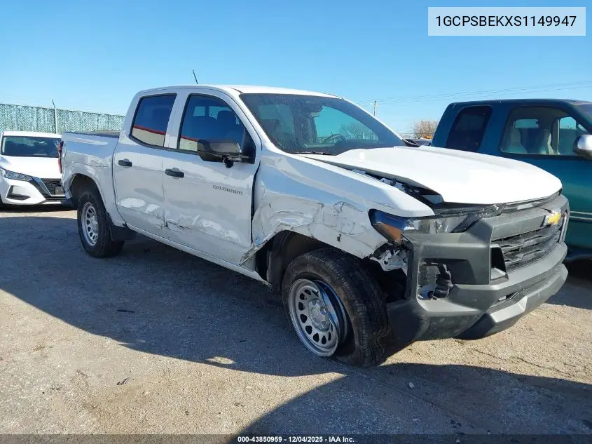 1GCPSBEKXS1149947 2025 Chevrolet Colorado 2Wd Wt