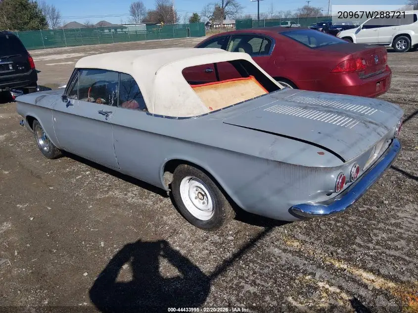 1962 Chevrolet Corvair VIN: 20967W288721 Lot: 44433995
