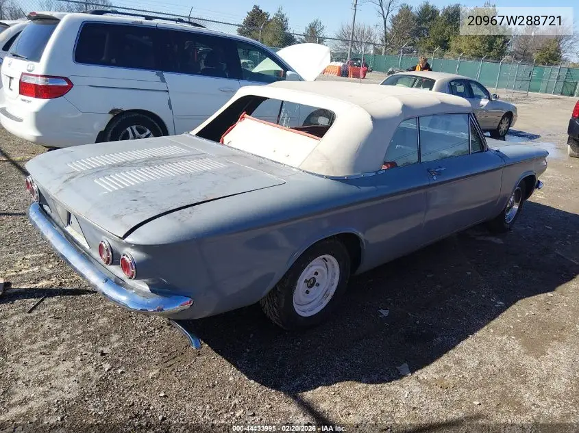 1962 Chevrolet Corvair VIN: 20967W288721 Lot: 44433995