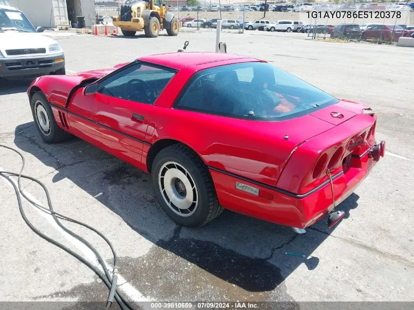 1G1AY0786E5120378 1984 Chevrolet Corvette