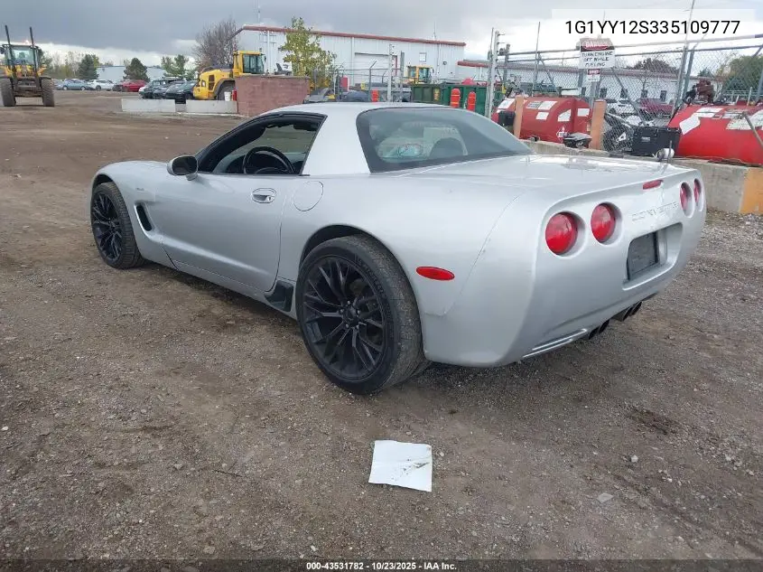 1G1YY12S335109777 2003 Chevrolet Corvette Z06 Hardtop
