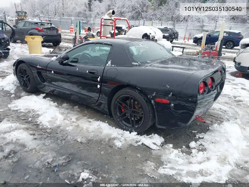 1G1YY12S035130540 2003 Chevrolet Corvette Z06 Hardtop