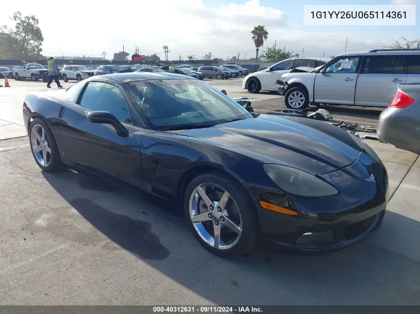 1G1YY26U065114361 2006 Chevrolet Corvette