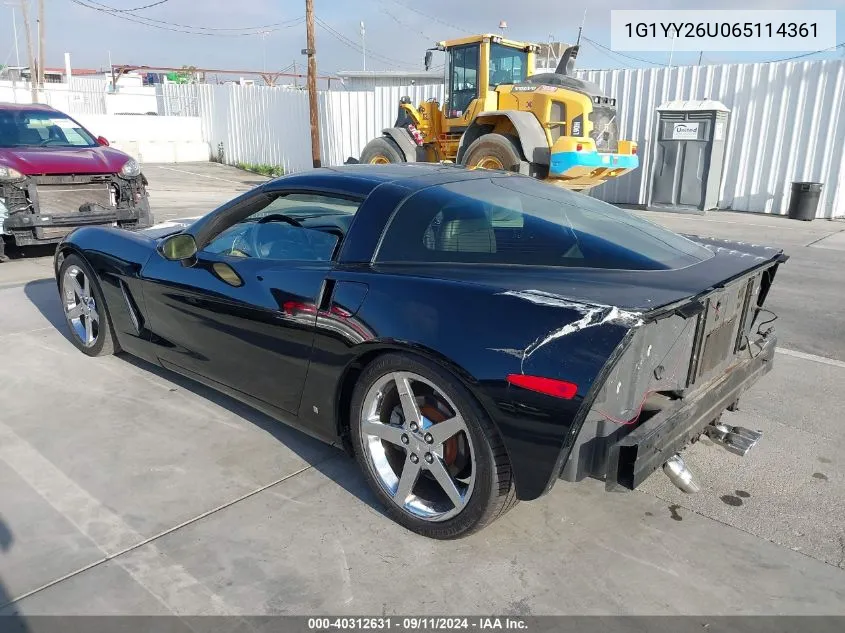 1G1YY26U065114361 2006 Chevrolet Corvette