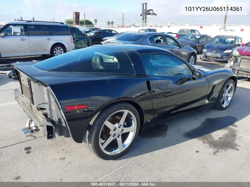 1G1YY26U065114361 2006 Chevrolet Corvette