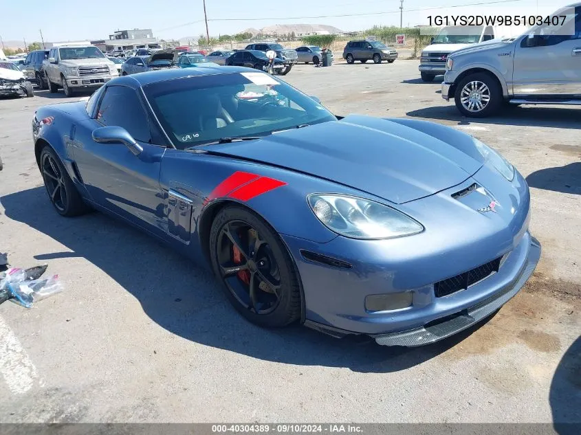 1G1YS2DW9B5103407 2011 Chevrolet Corvette Grand Sport