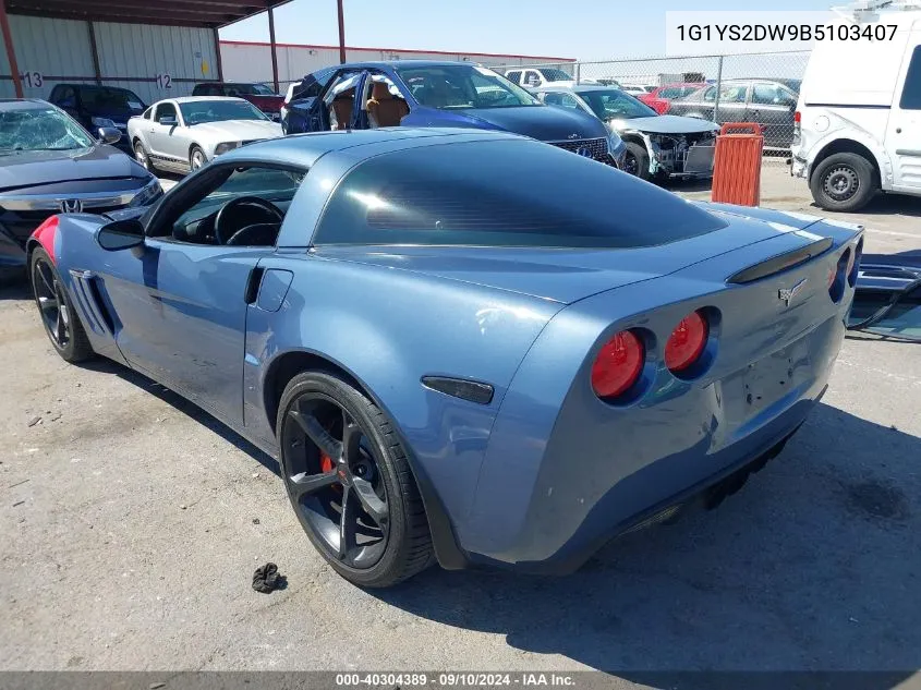 1G1YS2DW9B5103407 2011 Chevrolet Corvette Grand Sport