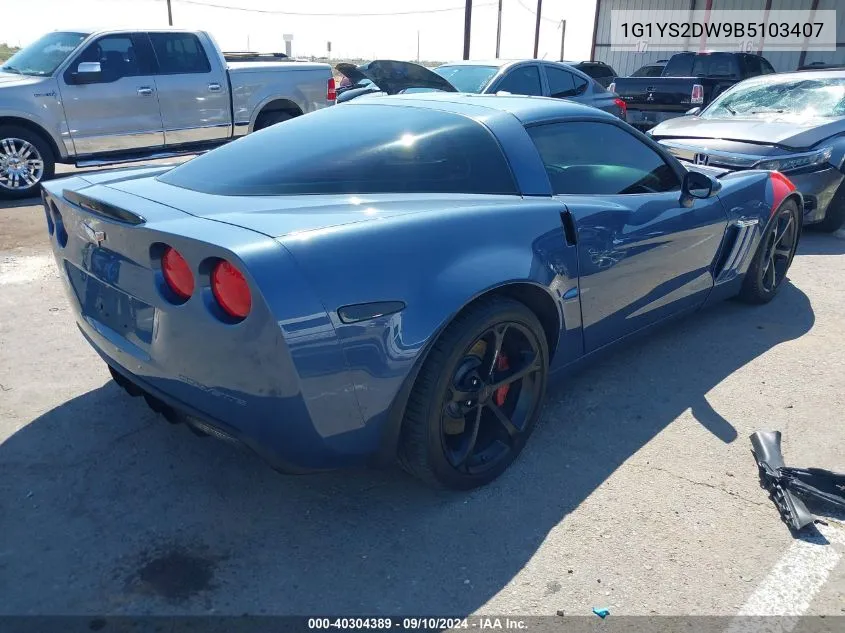 1G1YS2DW9B5103407 2011 Chevrolet Corvette Grand Sport