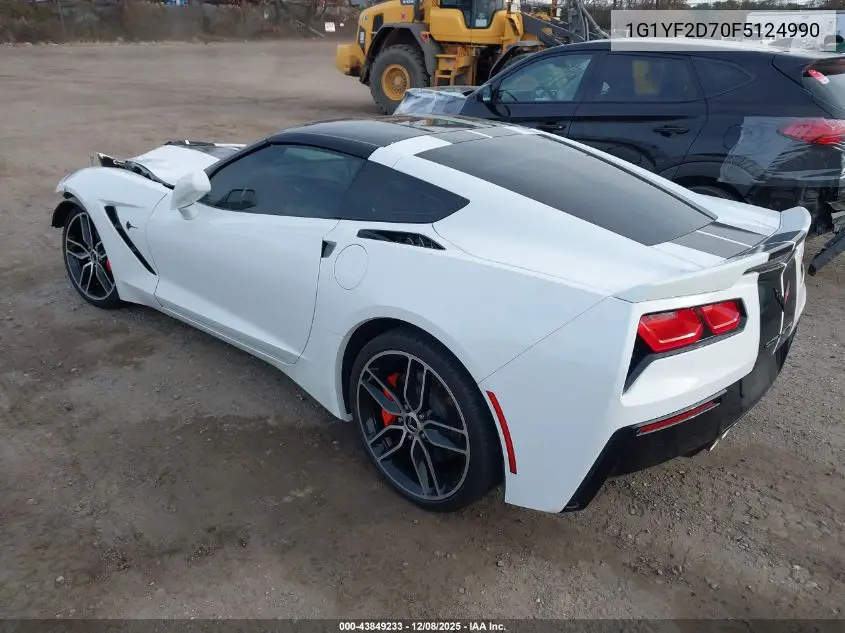 1G1YF2D70F5124990 2015 Chevrolet Corvette Stingray