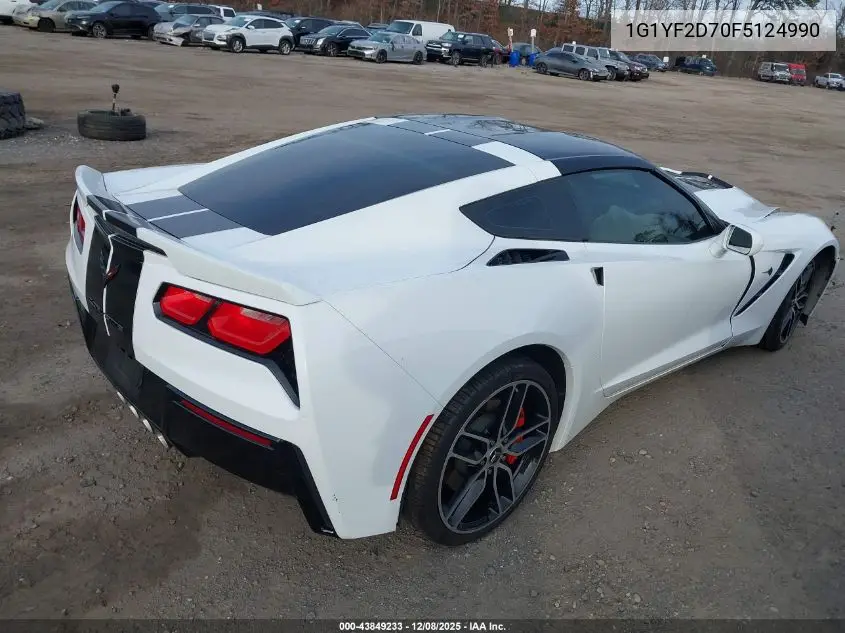 1G1YF2D70F5124990 2015 Chevrolet Corvette Stingray