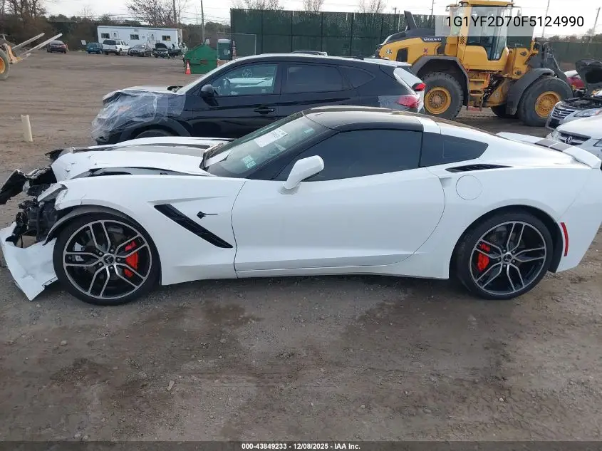 1G1YF2D70F5124990 2015 Chevrolet Corvette Stingray