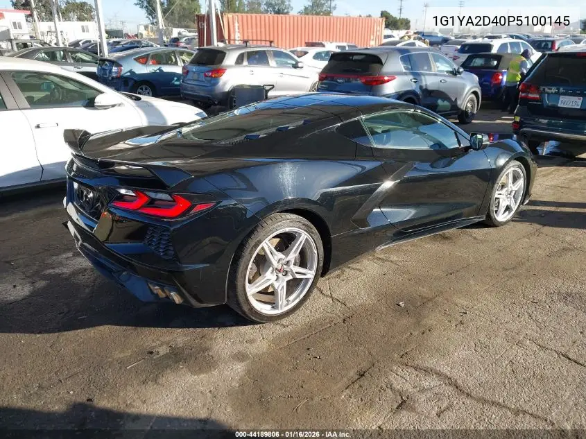 1G1YA2D40P5100145 2023 Chevrolet Corvette Stingray Rwd 1Lt