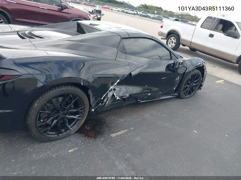 1G1YA3D43R5111360 2024 Chevrolet Corvette Stingray Rwd 1Lt