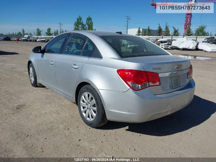 2011 Chevrolet Cruze VIN: 1G1PB5SH7B7273643 Lot: 12037163