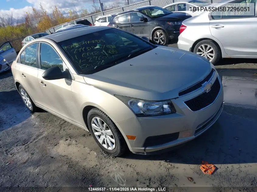 1G1PA5SH5B7296051 2011 Chevrolet Cruze Ls