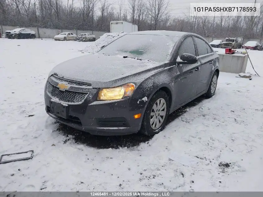 1G1PA5SHXB7178593 2011 Chevrolet Cruze