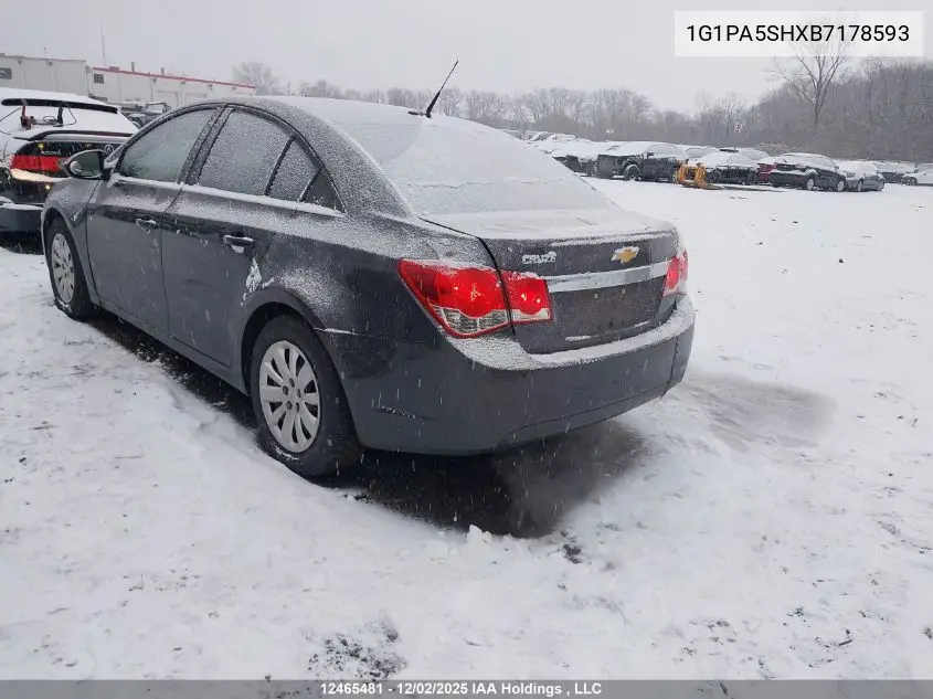 1G1PA5SHXB7178593 2011 Chevrolet Cruze