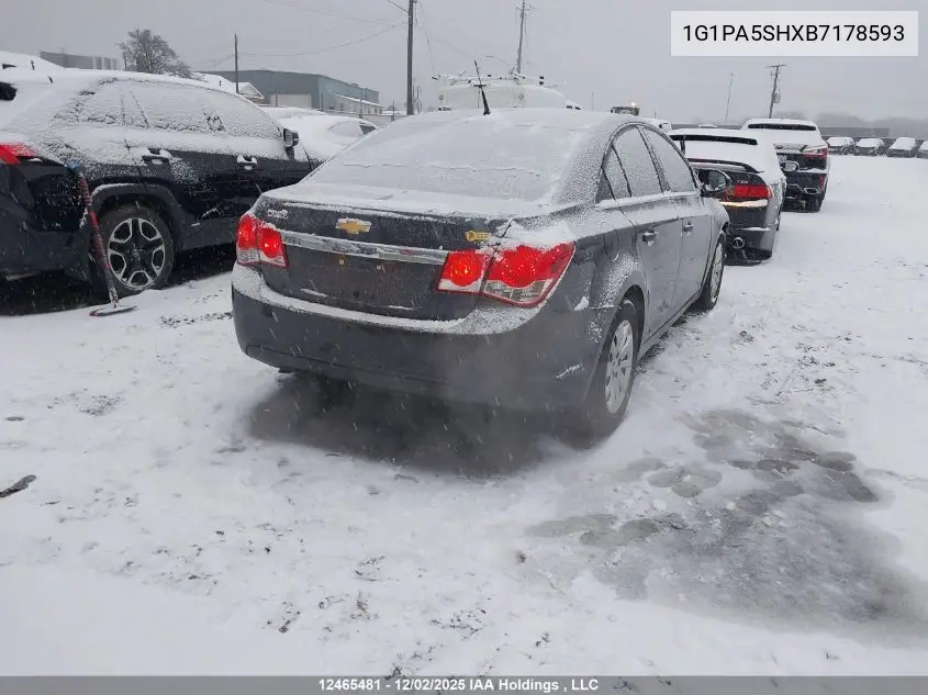 1G1PA5SHXB7178593 2011 Chevrolet Cruze