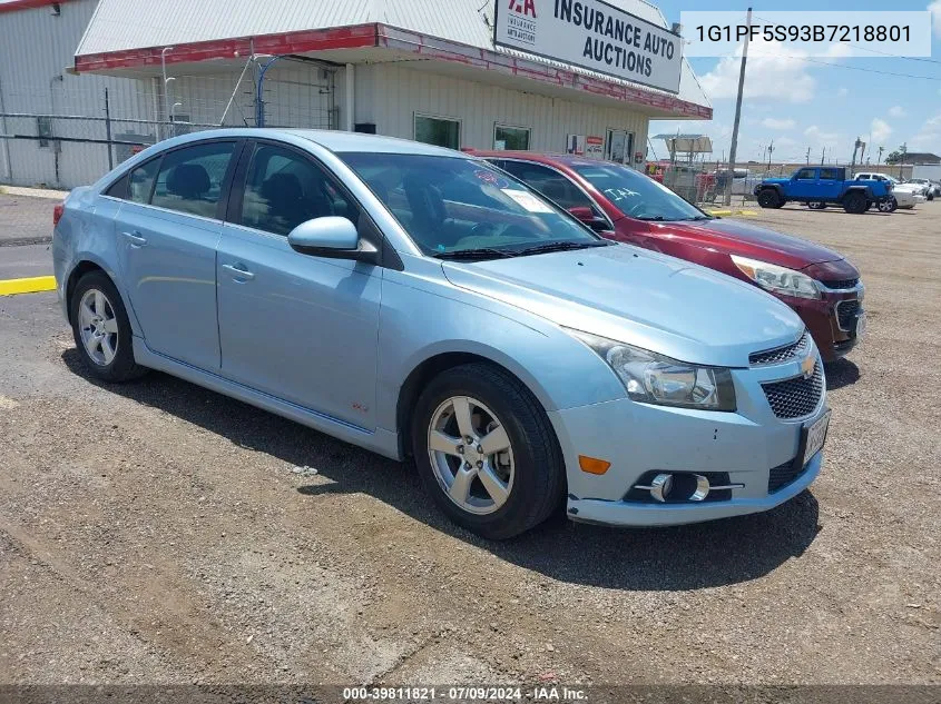 2011 Chevrolet Cruze 1Lt VIN: 1G1PF5S93B7218801 Lot: 40452313