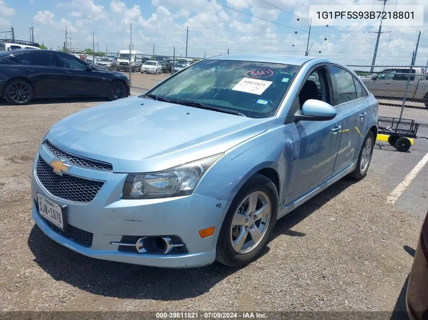 1G1PF5S93B7218801 2011 Chevrolet Cruze 1Lt