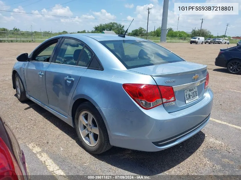 1G1PF5S93B7218801 2011 Chevrolet Cruze 1Lt