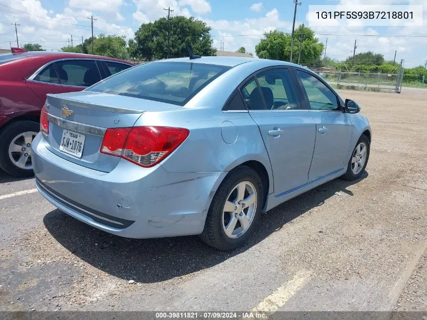 1G1PF5S93B7218801 2011 Chevrolet Cruze 1Lt