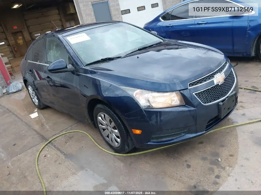 1G1PF5S9XB7112569 2011 Chevrolet Cruze 1Lt