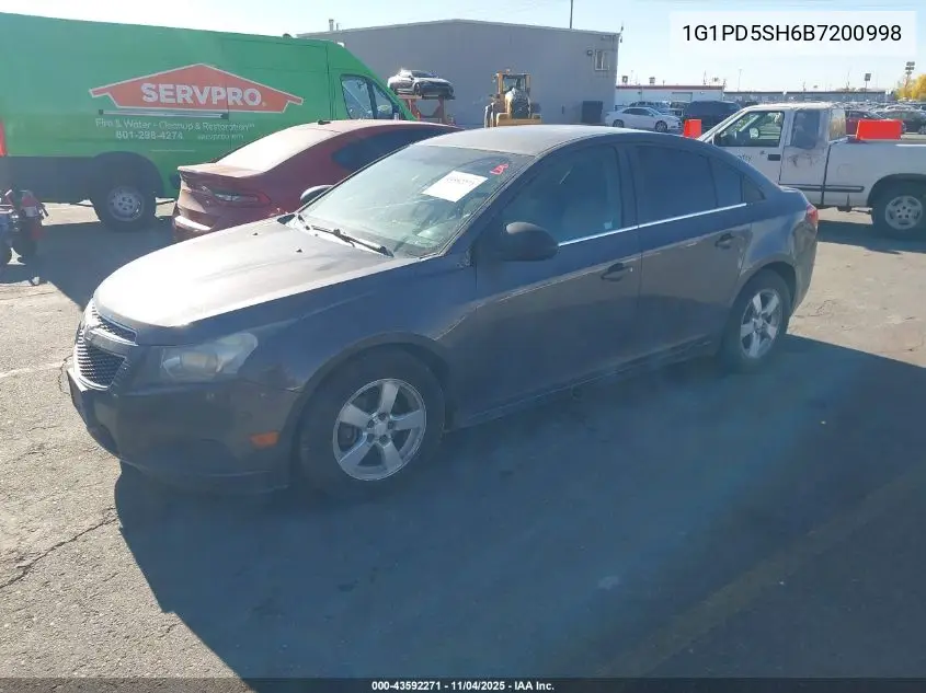 1G1PD5SH6B7200998 2011 Chevrolet Cruze Ls