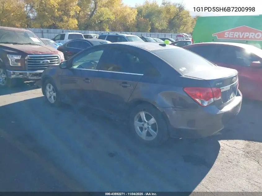 1G1PD5SH6B7200998 2011 Chevrolet Cruze Ls