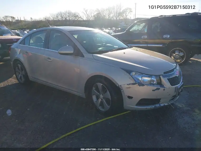 1G1PG5S92B7150312 2011 Chevrolet Cruze 2Lt