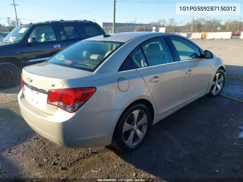 1G1PG5S92B7150312 2011 Chevrolet Cruze 2Lt