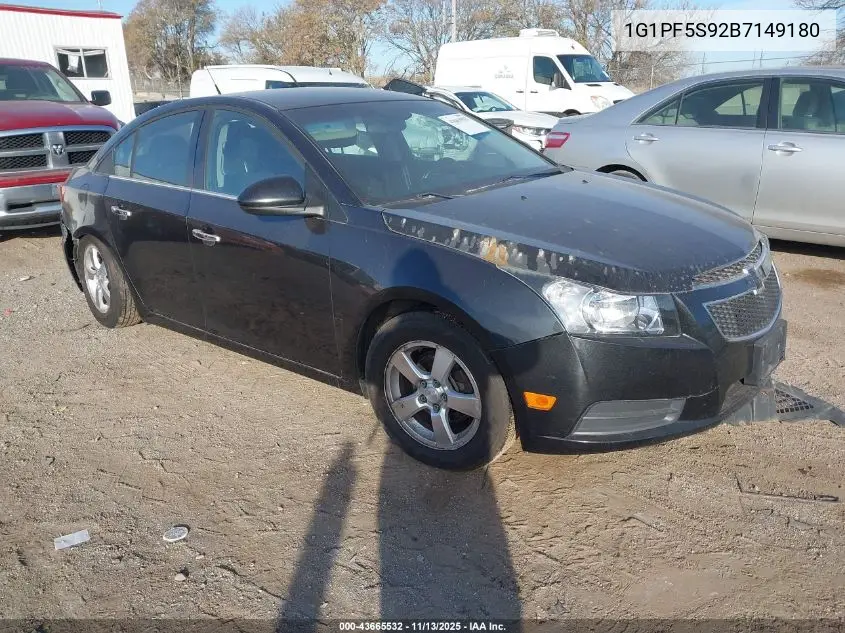 1G1PF5S92B7149180 2011 Chevrolet Cruze 1Lt